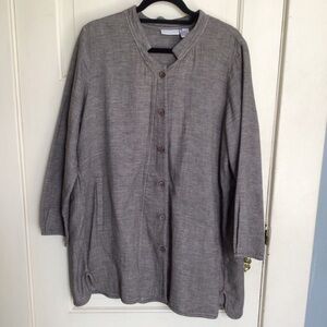 Soft Surroundings Gray Tunic Jacket
